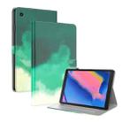 For Samsung Galaxy Tab A 8.0 2019 T290 / T295 / T297 Voltage Watercolor Pattern Skin Feel Magnetic Horizontal Flip PU Leather Case with Holder & Card Slots & Photo Frame(Cyan Green) - 1