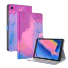 For Samsung Galaxy Tab A 8.0 2019 T290 / T295 / T297 Voltage Watercolor Pattern Skin Feel Magnetic Horizontal Flip PU Leather Case with Holder & Card Slots & Photo Frame(Purple Red) - 1