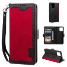 For iPhone 13 Pro Retro Splicing Horizontal Flip Leather Case with Card Slots & Holder & Wallet (Red) - 1