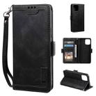 For iPhone 13 Pro Max Retro Splicing Horizontal Flip Leather Case with Card Slots & Holder & Wallet (Black) - 1