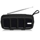 NewRixing NR-5018FM Outdoor Portable Bluetooth Speaker with Antenna, Support Hands-free Call / TF Card / FM / U Disk(Black) - 1