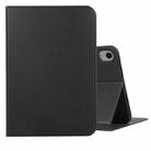 For iPad mini 6 Voltage Craft Texture TPU Horizontal Flip Protective Tablet Case with Holder(Black) - 1