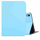 For iPad mini 6 Voltage Craft Texture TPU Horizontal Flip Protective Tablet Case with Holder(Sky Blue) - 1