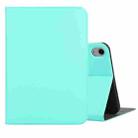 For iPad mini 6 Voltage Craft Texture TPU Horizontal Flip Protective Tablet Case with Holder(Mint Green) - 1