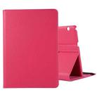 For Huawei MediaPad T3 10 Litchi Texture Horizontal Flip 360 Degrees Rotation Leather Case with Holder(Rose Red) - 1