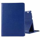 For Huawei MediaPad T3 10 Litchi Texture Horizontal Flip 360 Degrees Rotation Leather Case with Holder(Dark Blue) - 1