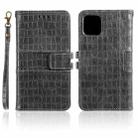 For iPhone 13 Regular Crocodile Texture Horizontal Flip Leather Case with Holder & Card Slots & Wallet & Photo Frame & Lanyard(Gray) - 1