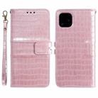 For iPhone 13 Regular Crocodile Texture Horizontal Flip Leather Case with Holder & Card Slots & Wallet & Photo Frame & Lanyard(Rose Gold) - 1