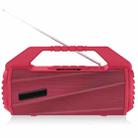 NewRixing NR-4025FM with Screen Outdoor Splash-proof Water Portable Bluetooth Speaker, Support Hands-free Call / TF Card / FM / U Disk(Red) - 1