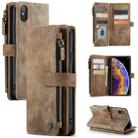 For iPhone XS Max CaseMe-C30 PU + TPU Multifunctional Horizontal Flip Leather Case with Holder & Card Slot & Wallet & Zipper Pocket(Brown) - 1