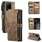 For Samsung Galaxy S20 Ultra 5G CaseMe-C30 PU + TPU Multifunctional Horizontal Flip Leather Case with Holder & Card Slot & Wallet & Zipper Pocket(Brown) - 1