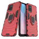 For vivo Y21 Shockproof PC + TPU Protective Case with Magnetic Ring Holder(Red) - 1