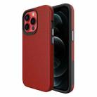 For iPhone 13 Pro Max Triangle Armor Texture TPU + PC Case (Red) - 1