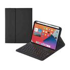 HK006 Square Keys Detachable Bluetooth Keyboard Leather Tablet Case with Holder for iPad mini 6(Black) - 1