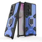 For vivo X70 Pro+ Space PC+TPU Shockproof Case with Ring Holder(Blue) - 1