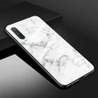For Xiaomi Mi CC9 Marble Glass Protective Case(White) - 1