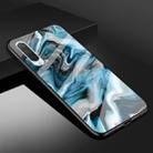 For Xiaomi Mi CC9 Marble Glass Protective Case(Ink Blue) - 1