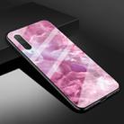 For Xiaomi Mi CC9e Marble Glass Protective Case(Red) - 1