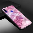 For Xiaomi Redmi 7 Marble Glass Protective Case(Red) - 1