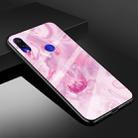 For Xiaomi Redmi 7 Marble Glass Protective Case(Rose Red) - 1