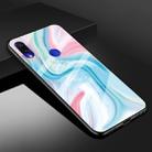 For Xiaomi Redmi 7 Marble Glass Protective Case(Blue) - 1