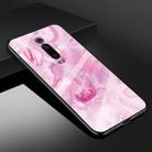 For Xiaomi Redmi K20 Marble Glass Protective Case(Rose Red) - 1