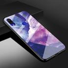 For Xiaomi Redmi Note 7 Marble Glass Protective Case(Rock Purple) - 1