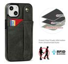 For iPhone 13 Crazy Horse Texture Shockproof TPU + PU Leather Case with Card Slot & Wrist Strap Holder(Emerald Green) - 6