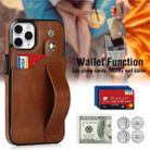For iPhone 11 Pro Max Crazy Horse Texture Shockproof TPU + PU Leather Case with Card Slot & Wrist Strap Holder (Brown) - 3