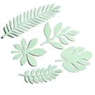 10 in 1 Creative Paper Cutting Shooting Props Tree Leaves Papercut Jewelry Cosmetics Background Photo Photography Props(Light Green) - 1