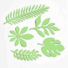 10 in 1 Creative Paper Cutting Shooting Props Tree Leaves Papercut Jewelry Cosmetics Background Photo Photography Props(Emerald Green) - 1