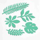 10 in 1 Creative Paper Cutting Shooting Props Tree Leaves Papercut Jewelry Cosmetics Background Photo Photography Props(Christmas Green) - 1