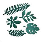 10 in 1 Creative Paper Cutting Shooting Props Tree Leaves Papercut Jewelry Cosmetics Background Photo Photography Props(Deep Green) - 1