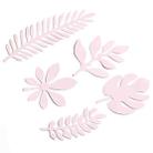 10 in 1 Creative Paper Cutting Shooting Props Tree Leaves Papercut Jewelry Cosmetics Background Photo Photography Props(Light Pink) - 1