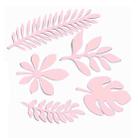 10 in 1 Creative Paper Cutting Shooting Props Tree Leaves Papercut Jewelry Cosmetics Background Photo Photography Props(Pink) - 1