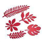 10 in 1 Creative Paper Cutting Shooting Props Tree Leaves Papercut Jewelry Cosmetics Background Photo Photography Props(Red) - 1
