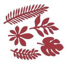 10 in 1 Creative Paper Cutting Shooting Props Tree Leaves Papercut Jewelry Cosmetics Background Photo Photography Props(Wine Red) - 1