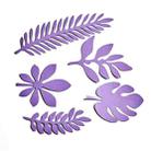 10 in 1 Creative Paper Cutting Shooting Props Tree Leaves Papercut Jewelry Cosmetics Background Photo Photography Props(Purple) - 1