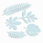 10 in 1 Creative Paper Cutting Shooting Props Tree Leaves Papercut Jewelry Cosmetics Background Photo Photography Props(Light Blue) - 1