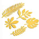 10 in 1 Creative Paper Cutting Shooting Props Tree Leaves Papercut Jewelry Cosmetics Background Photo Photography Props(Orange Yellow) - 1