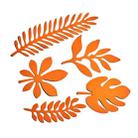 10 in 1 Creative Paper Cutting Shooting Props Tree Leaves Papercut Jewelry Cosmetics Background Photo Photography Props(Orange Red) - 1