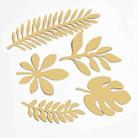 10 in 1 Creative Paper Cutting Shooting Props Tree Leaves Papercut Jewelry Cosmetics Background Photo Photography Props(Gold) - 1