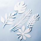 10 in 1 Creative Paper Cutting Shooting Props Tree Leaves Papercut Jewelry Cosmetics Background Photo Photography Props(White) - 1