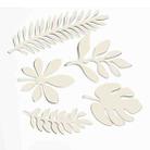 10 in 1 Creative Paper Cutting Shooting Props Tree Leaves Papercut Jewelry Cosmetics Background Photo Photography Props(Milky White) - 1