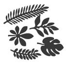 10 in 1 Creative Paper Cutting Shooting Props Tree Leaves Papercut Jewelry Cosmetics Background Photo Photography Props(Black) - 1