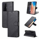 For vivo X70 AZNS Sheepskin Texture Horizontal Flip Leather Case with Holder & Card Slots & Wallet(Black) - 1