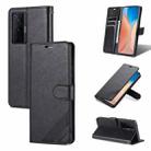 For vivo X70 Pro AZNS Sheepskin Texture Horizontal Flip Leather Case with Holder & Card Slots & Wallet(Black) - 1