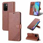 For Xiaomi Redmi 10 AZNS Sheepskin Texture Horizontal Flip Leather Case with Holder & Card Slots & Wallet(Brown) - 1