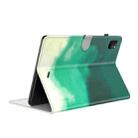 For iPad Pro 12.9 2022 / 2021 / 2020 Watercolor Pattern Skin Feel Magnetic Horizontal Flip PU Leather Tablet Case with Holder & Card Slots & Photo Frame & Sleep / Wake-up Function(Cyan Green) - 4