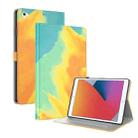 Watercolor Pattern Skin Feel Magnetic Horizontal Flip PU Leather Case with Holder & Card Slots & Photo Frame & Sleep / Wake-up Function For iPad 9.7 (2018 & 2017) / Air 2 / Air(Autumn Leaves) - 1